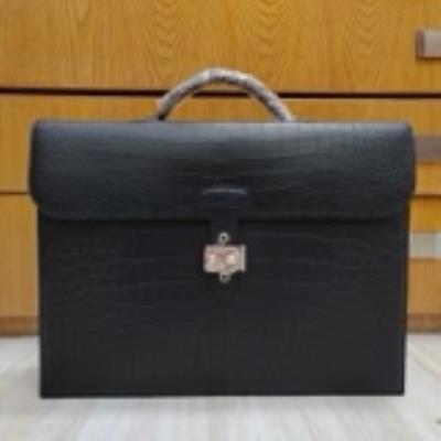cheap quality Sac a Depeches 38 Matte Crocodile Noir PHW
